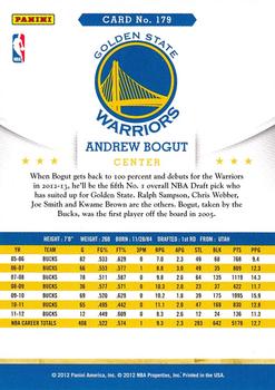 2012-13 Hoops #179 Andrew Bogut Back