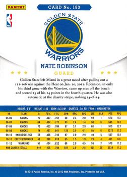 2012-13 Hoops #183 Nate Robinson Back