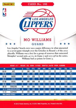 2012-13 Hoops #190 Mo Williams Back