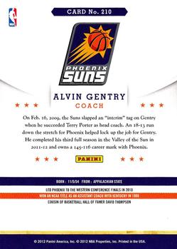 2012-13 Hoops #210 Alvin Gentry Back