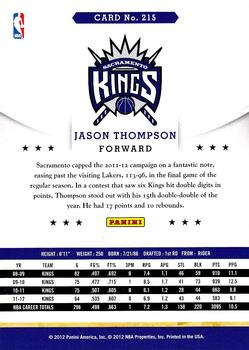 2012-13 Hoops #215 Jason Thompson Back