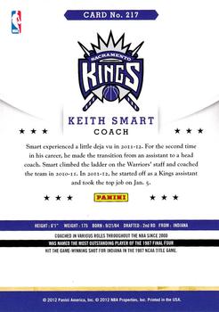2012-13 Hoops #217 Keith Smart Back