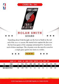 2012-13 Hoops #241 Nolan Smith Back