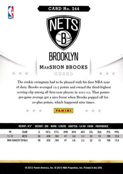 2012-13 Hoops #244 MarShon Brooks Back