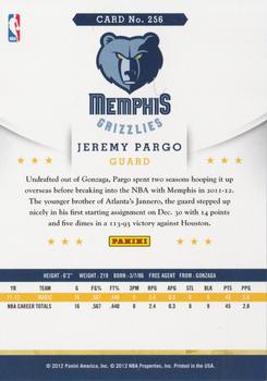 2012-13 Hoops #256 Jeremy Pargo Back