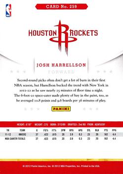 2012-13 Hoops #259 Josh Harrellson Back