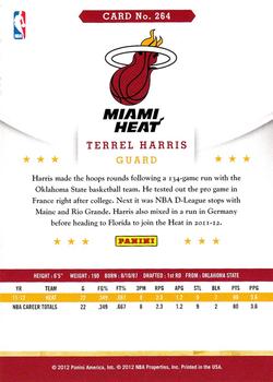 2012-13 Hoops #264 Terrel Harris Back