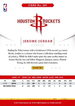 2012-13 Hoops #267 Jerome Jordan Back