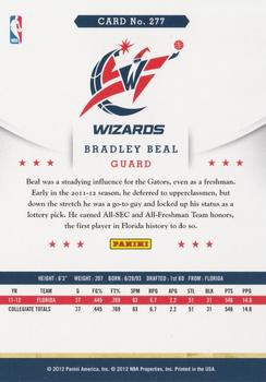 2012-13 Hoops #277 Bradley Beal Back