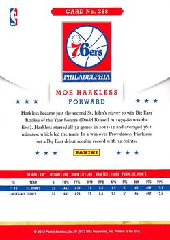 2012-13 Hoops #288 Moe Harkless Back