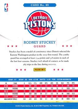 2012-13 Hoops #89 Rodney Stuckey Back