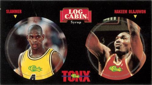 1994 Classic Log Cabin Tonx #P15-P16 Chris Webber / Hakeem Olajuwon Front