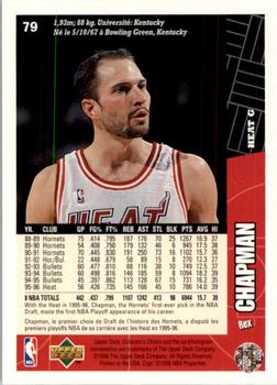 1996-97 Collector's Choice French #79 Rex Chapman  Back