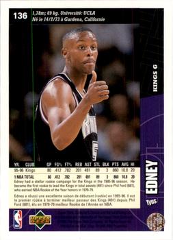 1996-97 Collector's Choice French #136 Tyus Edney  Back
