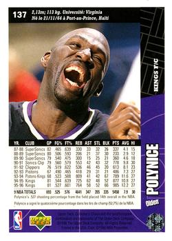 1996-97 Collector's Choice French #137 Olden Polynice  Back