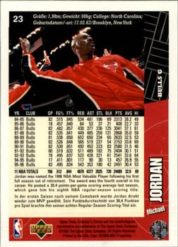 1996-97 Collector's Choice German #23 Michael Jordan  Back