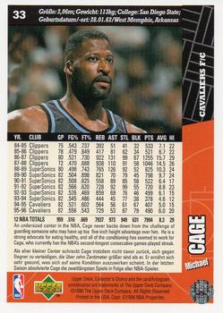 1996-97 Collector's Choice German #33 Michael Cage  Back