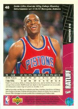 1996-97 Collector's Choice German #48 Theo Ratliff  Back