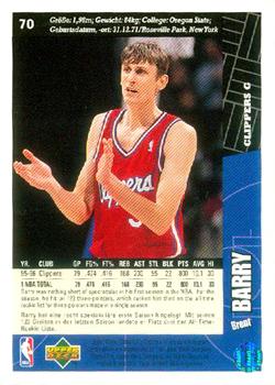 1996-97 Collector's Choice German #70 Brent Barry  Back