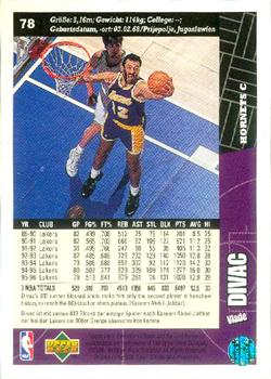 1996-97 Collector's Choice German #78 Vlade Divac  Back