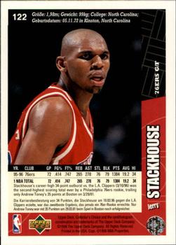 1996-97 Collector's Choice German #122 Jerry Stackhouse  Back