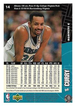 1996-97 Collector's Choice Italian #14 Dell Curry  Back