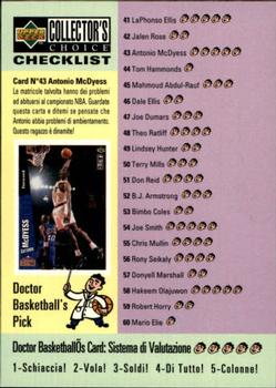 1996-97 Collector's Choice Italian #197 Checklist  Front