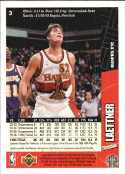 1996-97 Collector's Choice Spanish #3 Christian Laettner  Back