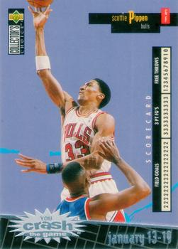1996-97 Collector's Choice French - You Crash the Game Scoring #C4 Scottie Pippen  Front