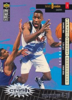 1996-97 Collector's Choice French - You Crash the Game Scoring #C5 Terrell Brandon  Front