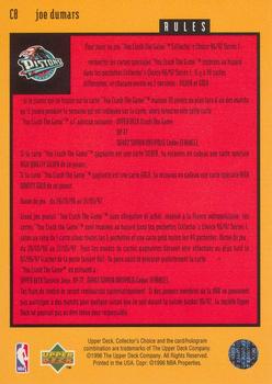 1996-97 Collector's Choice French - You Crash the Game Scoring #C8 Joe Dumars  Back
