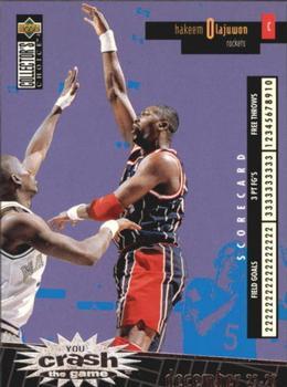 1996-97 Collector's Choice French - You Crash the Game Scoring #C10 Hakeem Olajuwon  Front