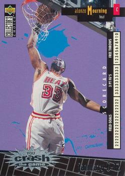 1996-97 Collector's Choice French - You Crash the Game Scoring #C14 Alonzo Mourning  Front