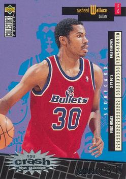 1996-97 Collector's Choice French - You Crash the Game Scoring #C29 Rasheed Wallace  Front