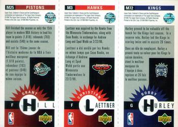 1996-97 Collector's Choice French - Mini-Cards Panels #M72 / M3 / M25 Bobby Hurley / Christian Laettner / Grant Hill Back
