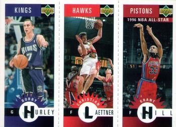1996-97 Collector's Choice French - Mini-Cards Panels #M72 / M3 / M25 Bobby Hurley / Christian Laettner / Grant Hill Front
