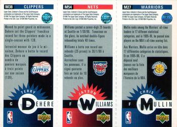 1996-97 Collector's Choice French - Mini-Cards Panels #M27 / M54 / M38 Chris Mullin / Jayson Williams / Terry Dehere Back
