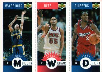 1996-97 Collector's Choice French - Mini-Cards Panels #M27 / M54 / M38 Chris Mullin / Jayson Williams / Terry Dehere Front