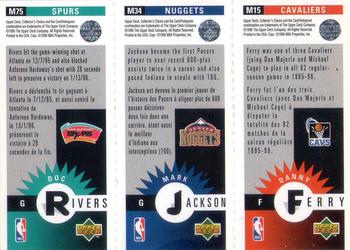 1996-97 Collector's Choice French - Mini-Cards Panels #M15 / M34 / M75 Danny Ferry / Mark Jackson / Doc Rivers Back