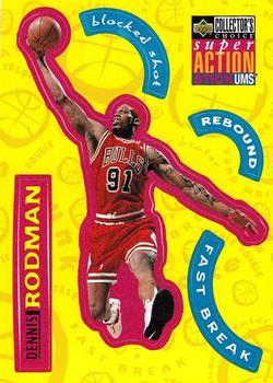 1996-97 Collector's Choice French - Super Action Stick 'Ums #S4 Dennis Rodman  Front