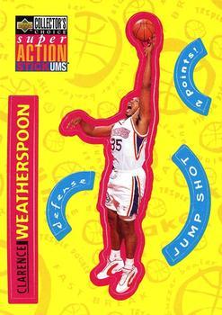 1996-97 Collector's Choice French - Super Action Stick 'Ums #S20 Clarence Weatherspoon  Front