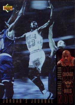 1996-97 Collector's Choice German - Jordan's Journal #J1 Michael Jordan Front