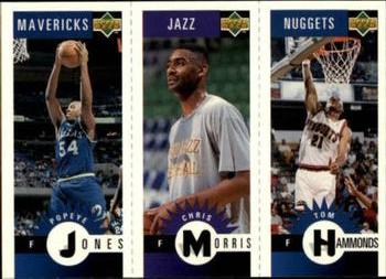 1996-97 Collector's Choice German - Mini-Cards Panels #M19 / M82 / M23 Popeye Jones / Chris Morris / Tom Hammonds Front