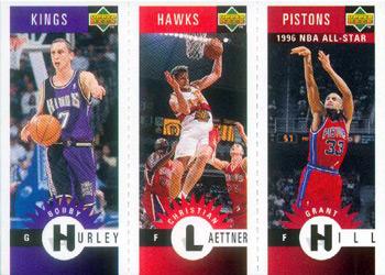 1996-97 Collector's Choice German - Mini-Cards Panels #M72 / M3 / M25 Bobby Hurley / Christian Laettner / Grant Hill Front