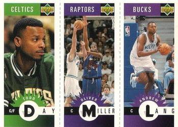 1996-97 Collector's Choice German - Mini-Cards Panels #M4 / M80 / M49 Todd Day / Oliver Miller / Andrew Lang Front
