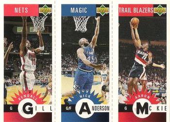1996-97 Collector's Choice German - Mini-Cards Panels #M51 / M58 / M67 Kendall Gill / Nick Anderson / Aaron McKie Front
