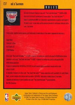 1996-97 Collector's Choice Italian - You Crash the Game Scoring #C17 Ed O'Bannon  Back