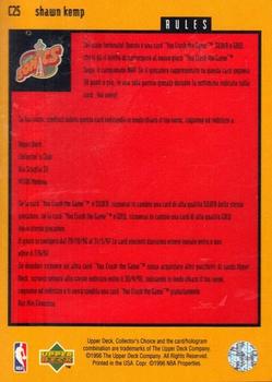 1996-97 Collector's Choice Italian - You Crash the Game Scoring #C25 Shawn Kemp  Back