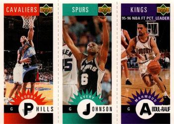 1996-97 Collector's Choice Italian - Mini-Cards Panels #M17 / M74 / M22 Bobby Phills / Avery Johnson / Mahmoud Abdul-Rauf Front