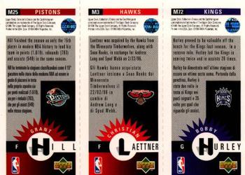 1996-97 Collector's Choice Italian - Mini-Cards Panels #M72 / M3 / M25 Bobby Hurley / Christian Laettner / Grant Hill Back
